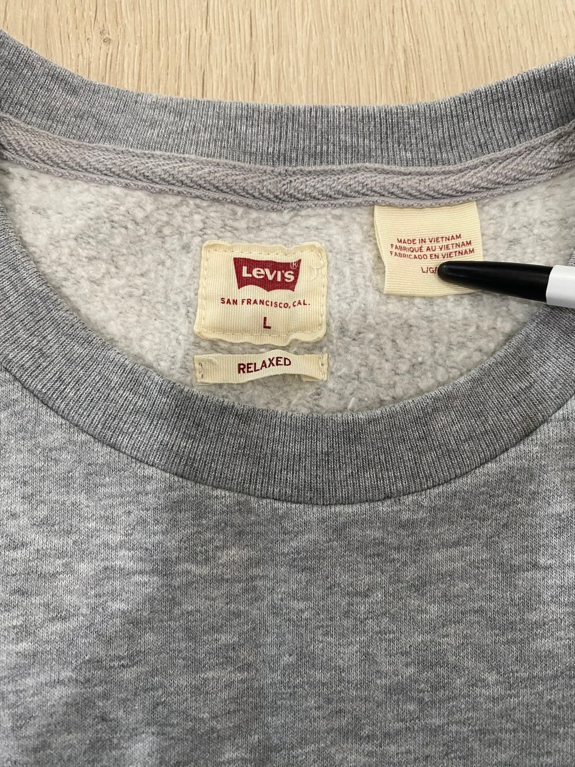 리바이스 그레이 맨투맨 티셔츠 (L) 상품이미지5