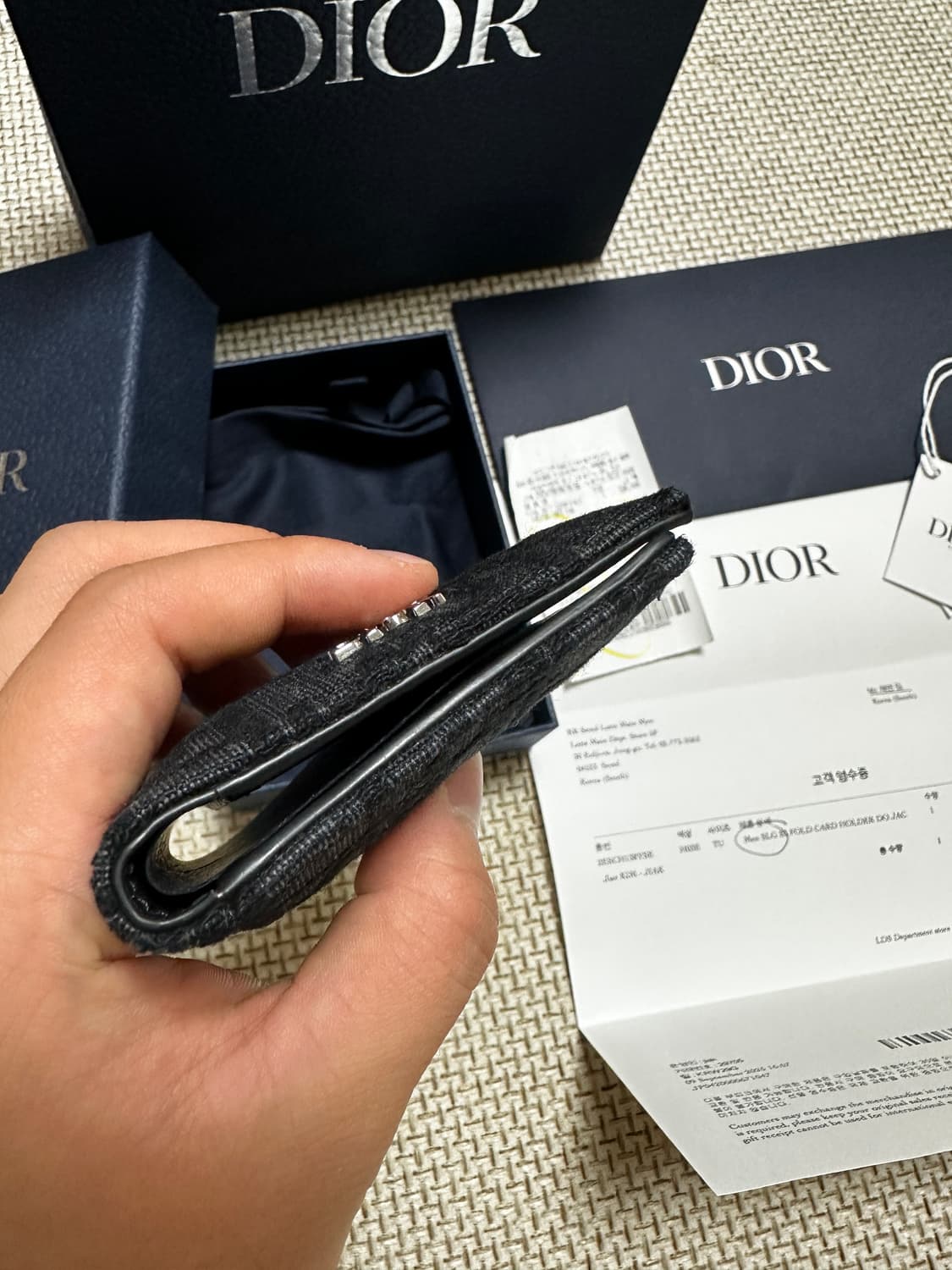 [OS/백화점판] 25ss 디올 오블리크 오거나이저 블랙 풀구성 상품이미지7