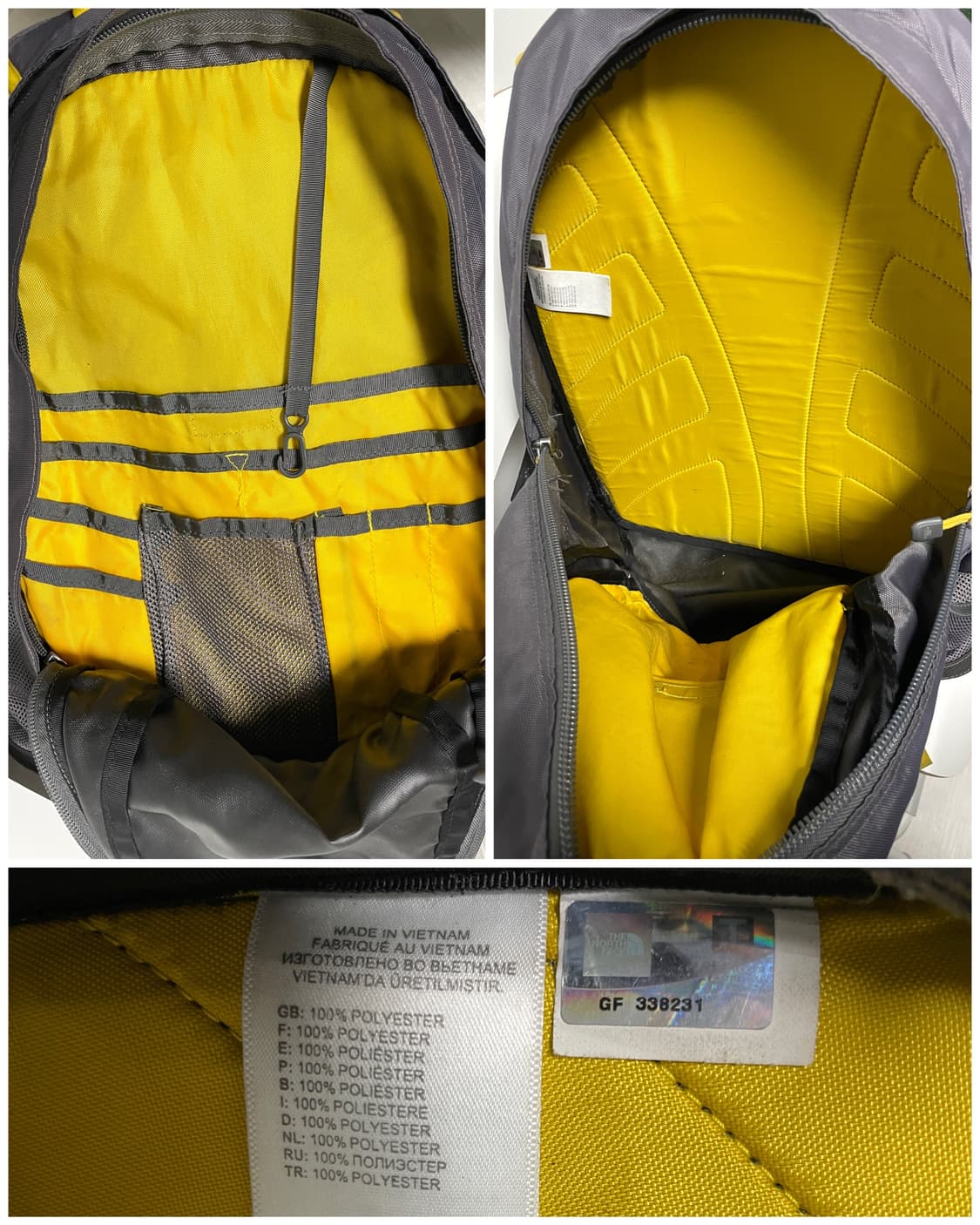 노스페이스 제스터 고프코어 테크니컬 백팩 등산배낭 여행가방 _ 차콜/옐로 상품이미지8