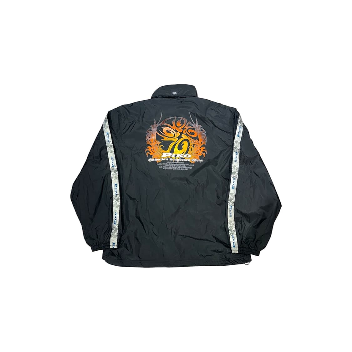 피코 차콜 올드스쿨 힙합 브랜드 빅 로고 사이드 라인 바람막이 자켓 M  상품이미지6