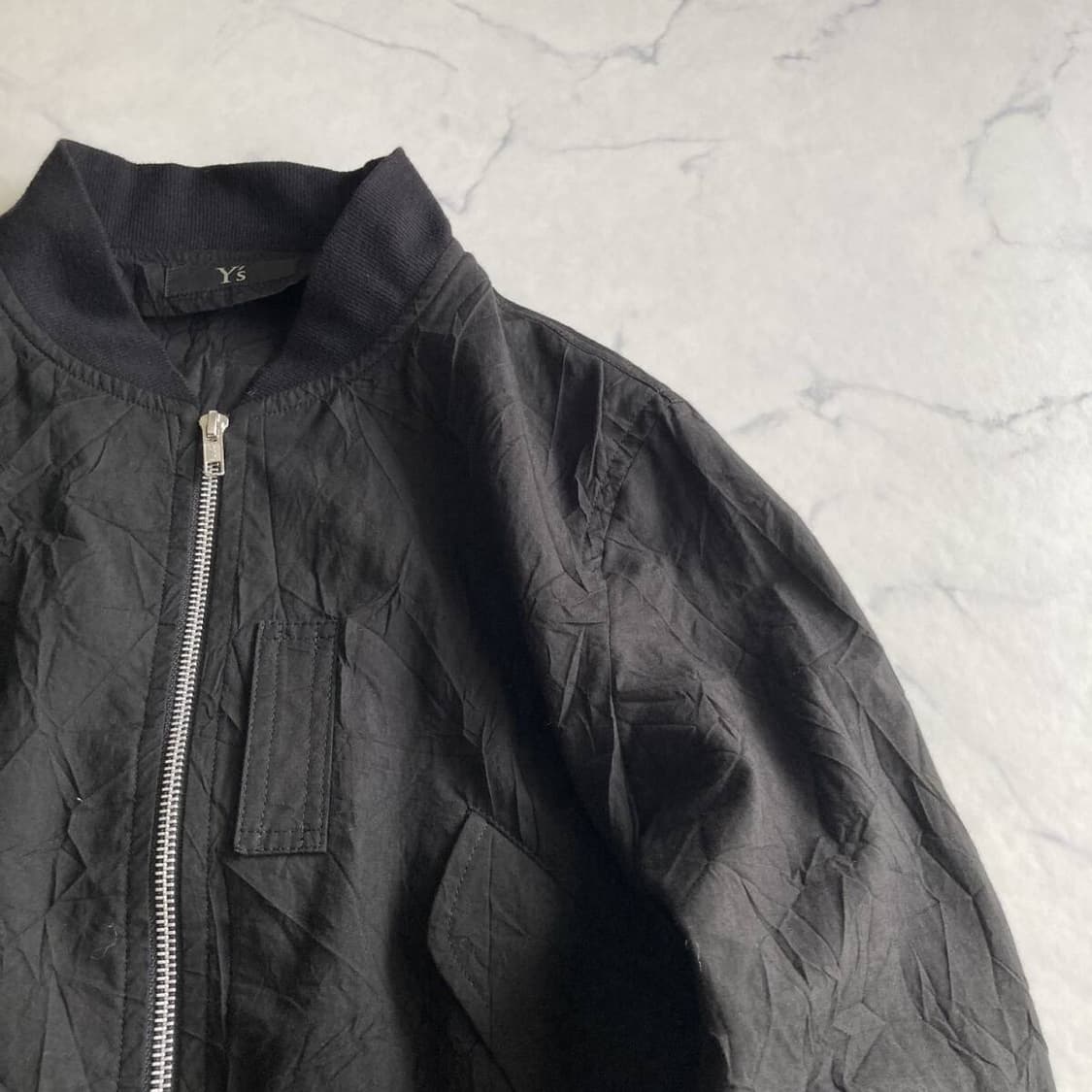(1) Y’s 요지 야마모토 코튼 플리츠 MA-1 봄버 자켓 상품이미지2