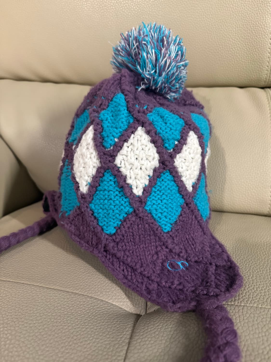 pattern earflap detail beanie 상품이미지2