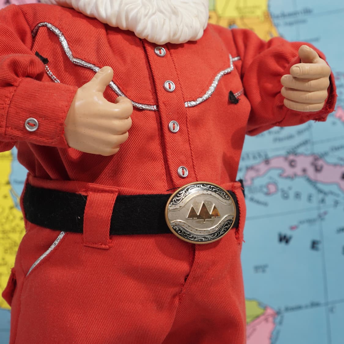 빈티지 소품 1999s 홀리 댄싱 산타 피규어 상품이미지3