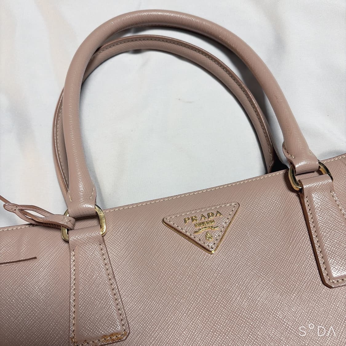 프라다 사파이노 핑크 토트백 (크로스끈X) 상품이미지6