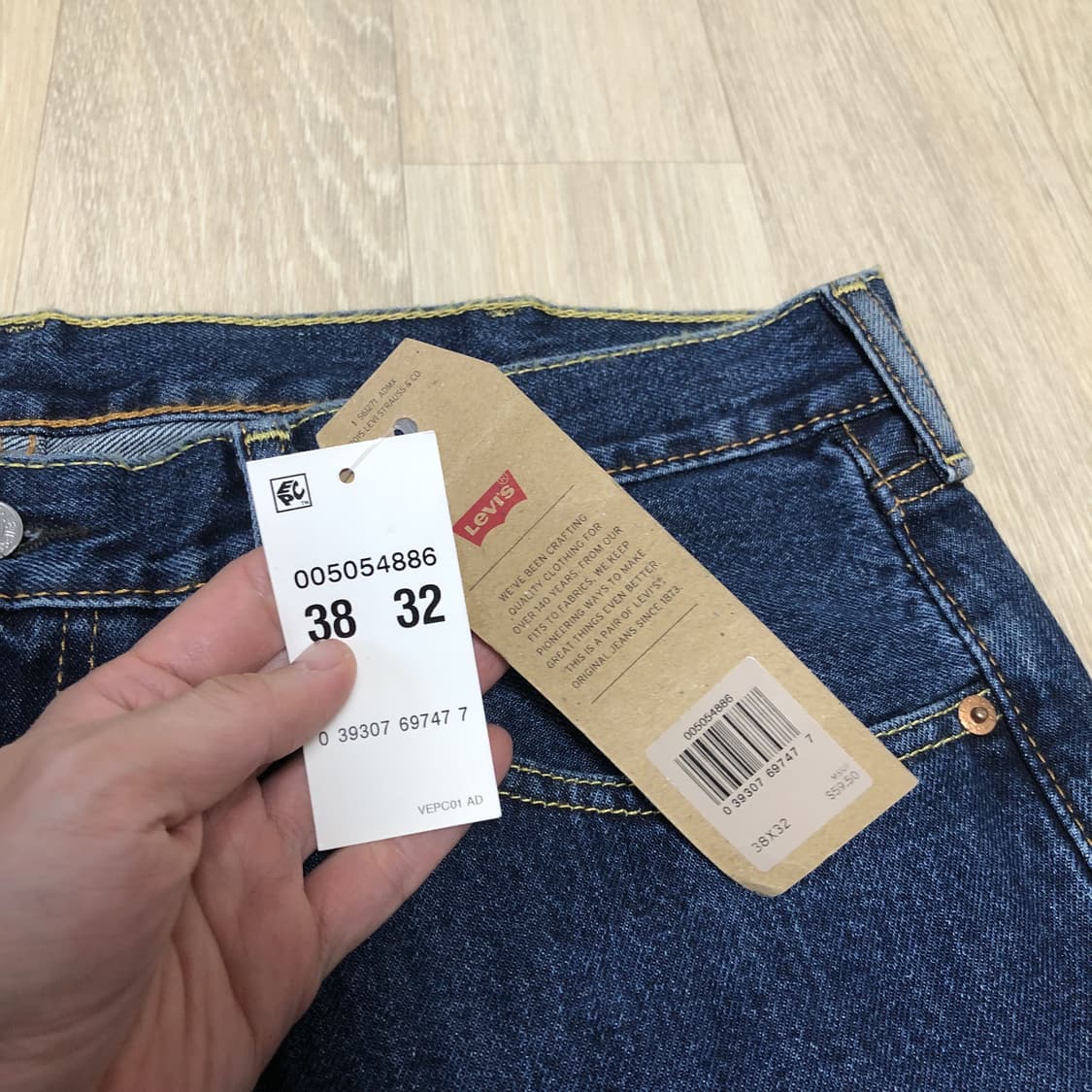 (38) 새상품 리바이스 Levi's 505 레귤러핏 중청 데님 상품이미지3