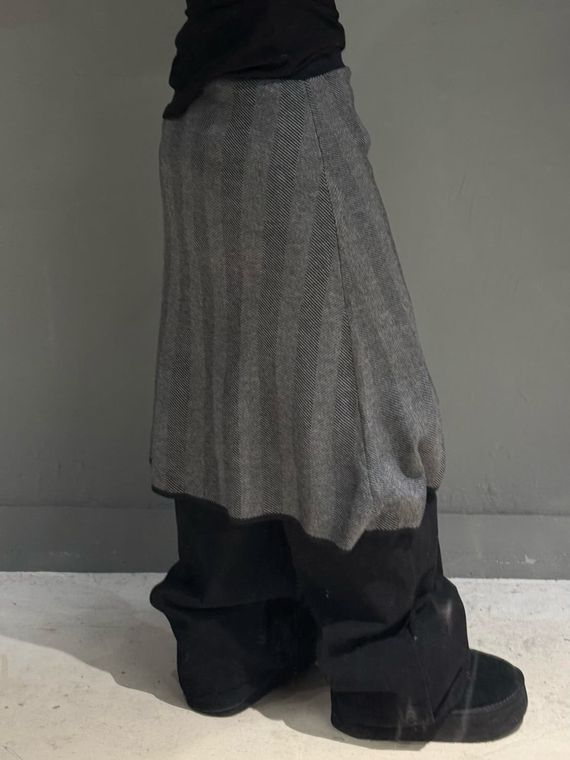 stripe pattern detail knit skirt 상품이미지4