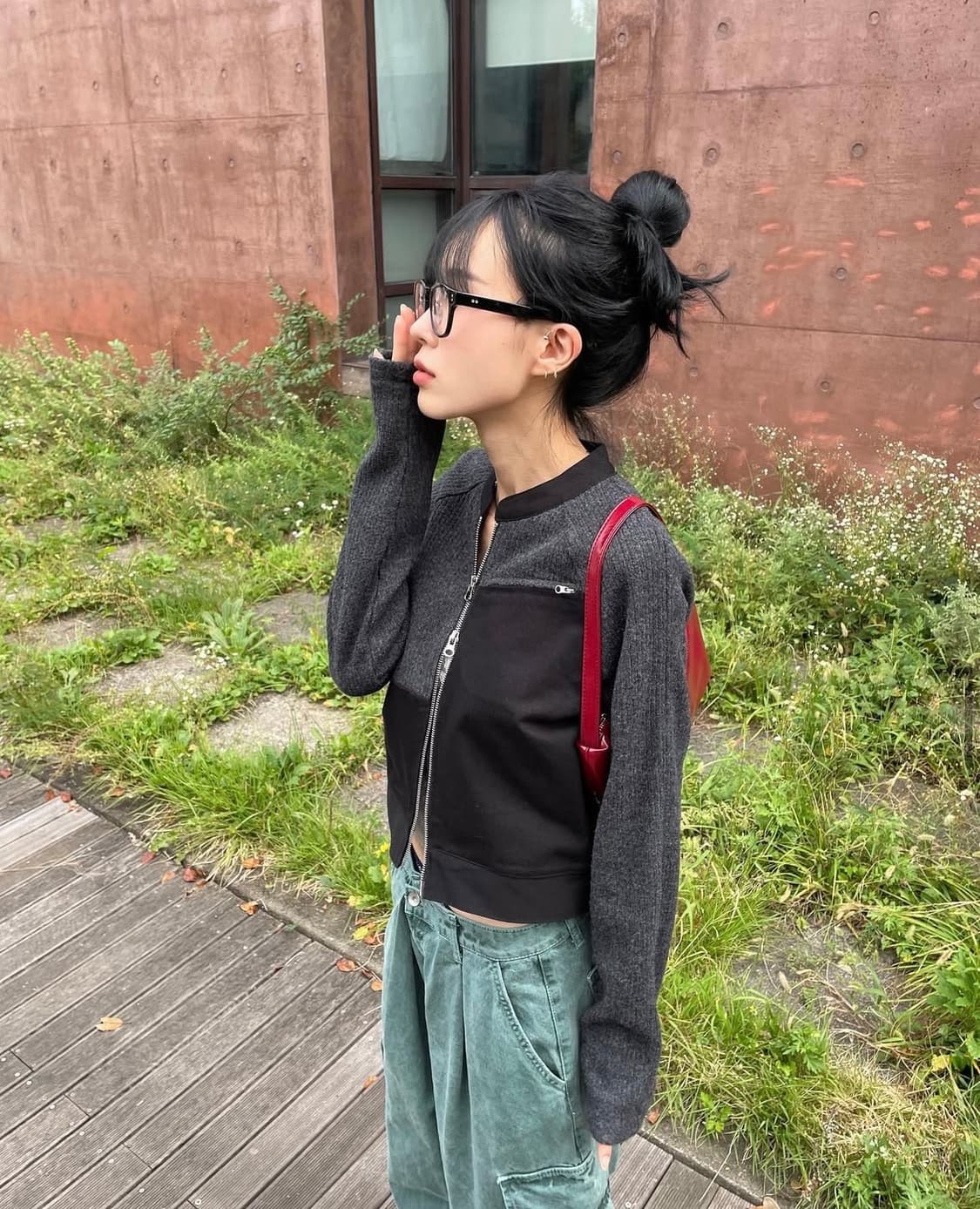 모래하우스 바이커 자켓 biker mix jacket 상품이미지1