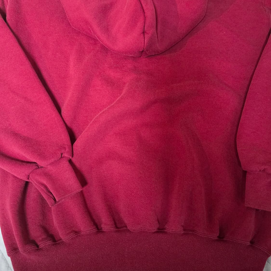[XL] 90s 빈티지 러셀 애슬레틱 후드 집업 페이디드 레드/버건디 상품이미지5