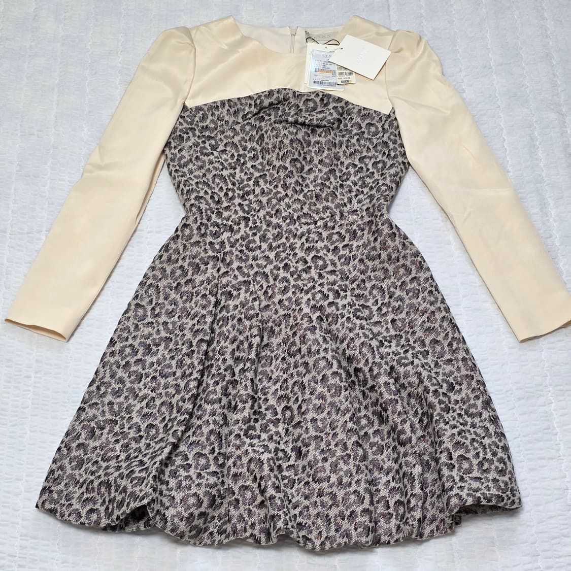 빈티지)레오파드호피st패턴 글리터 플리츠 미니원피스 상품이미지4