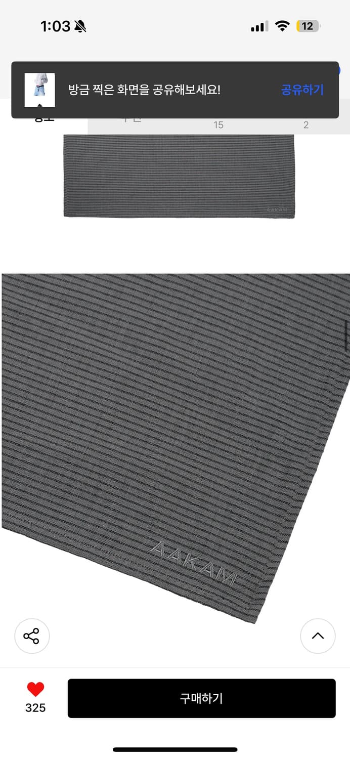 아캄 체크 패턴 스카프 블루 Check Pattern Scarf 상품이미지3