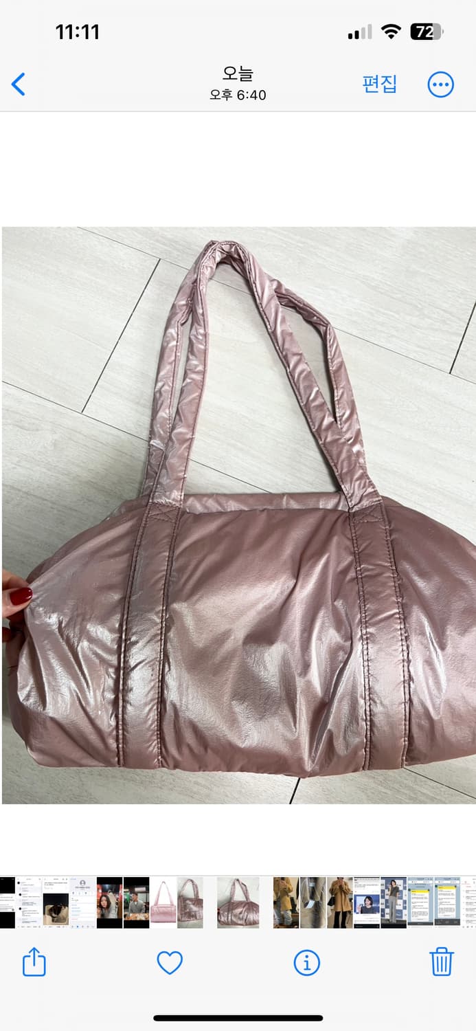 레페토 미디엄 글라이드 백 핑크 상품이미지6