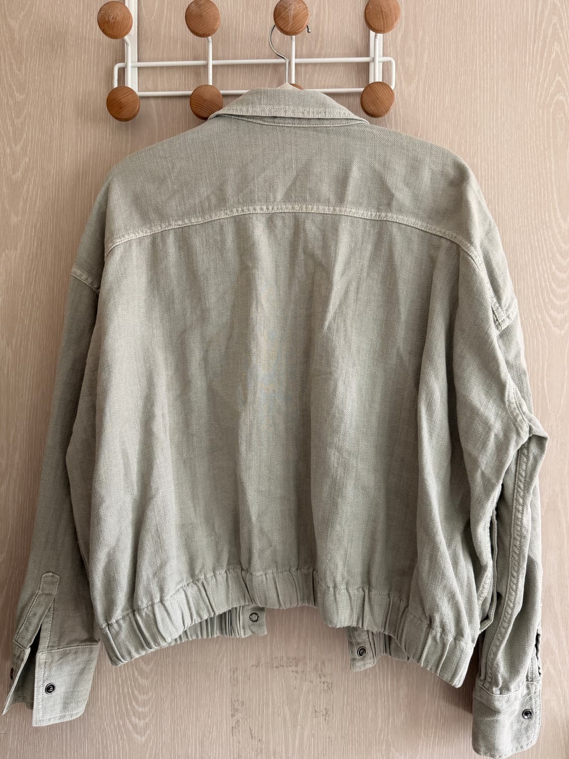 소윰 리넨 블루종 카키 S 상품이미지2