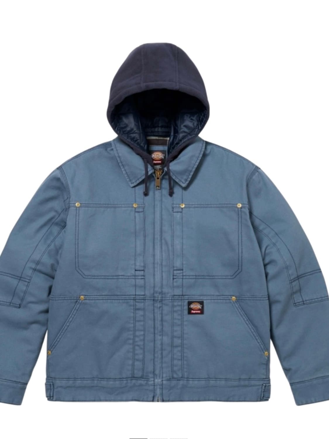 슈프림 x 디키즈 후드 워크 자켓 라이트 블루 상품이미지1