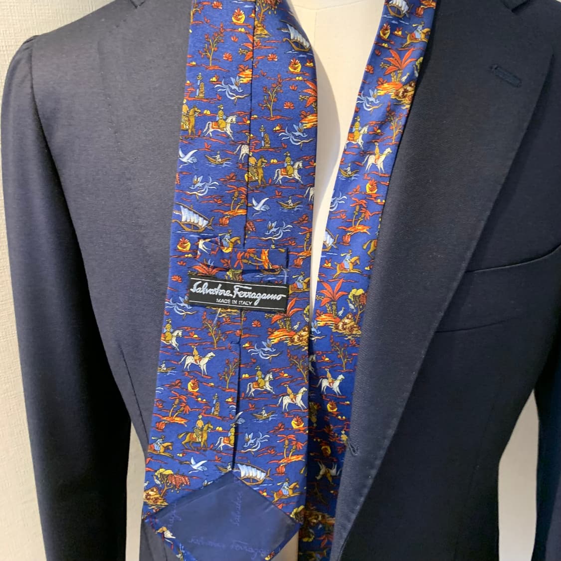 살바토레 페레가모(Ferragamo) 빈티지 명품넥타이 이태리 100실크 상품이미지2