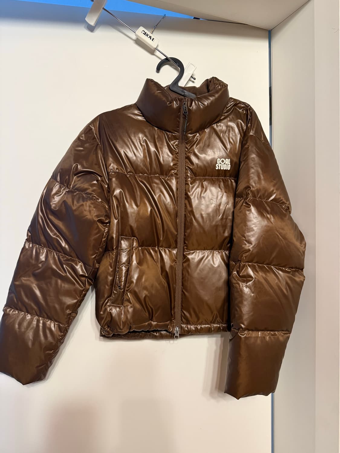 골스튜디오 여성 하이글로시 숏패딩 S 상품이미지3