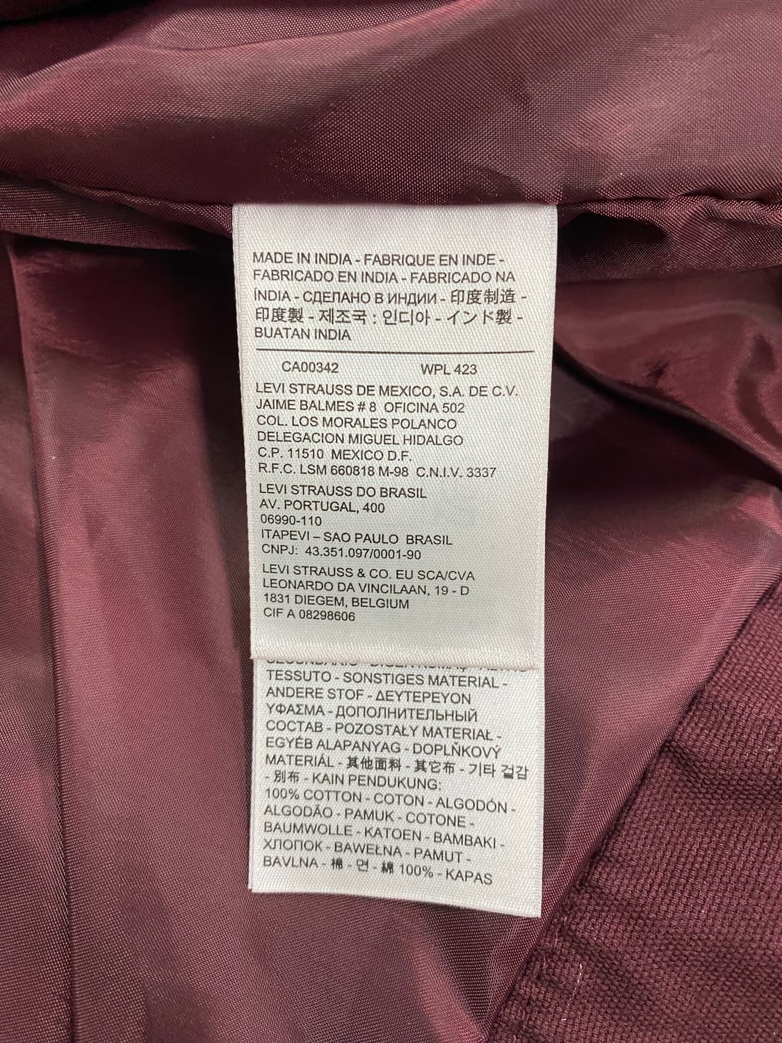 리바이스 버건디 가죽자켓 바이커 자켓 M 상품이미지7