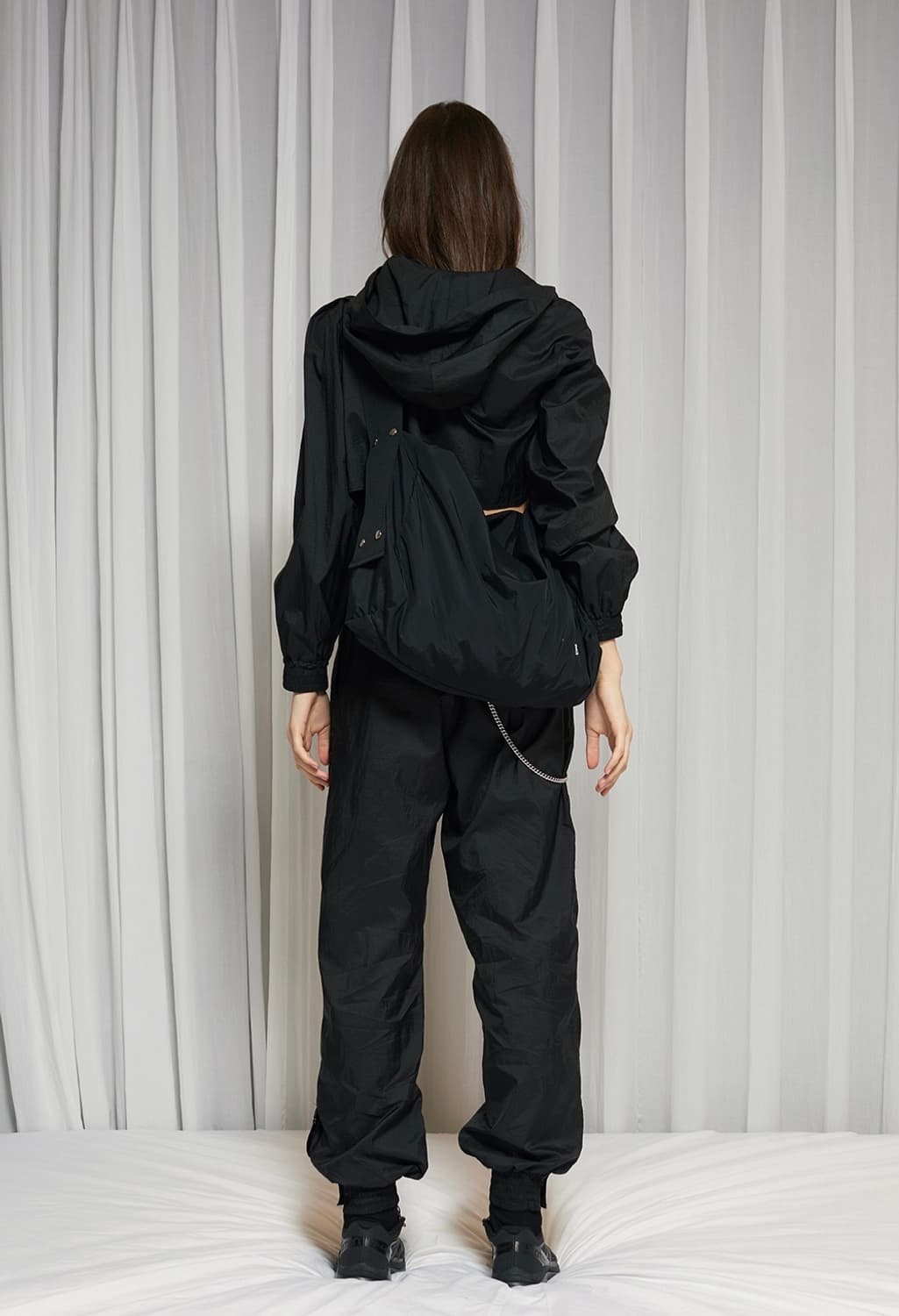Summer Nylon Crop hood (Black) 상품이미지5