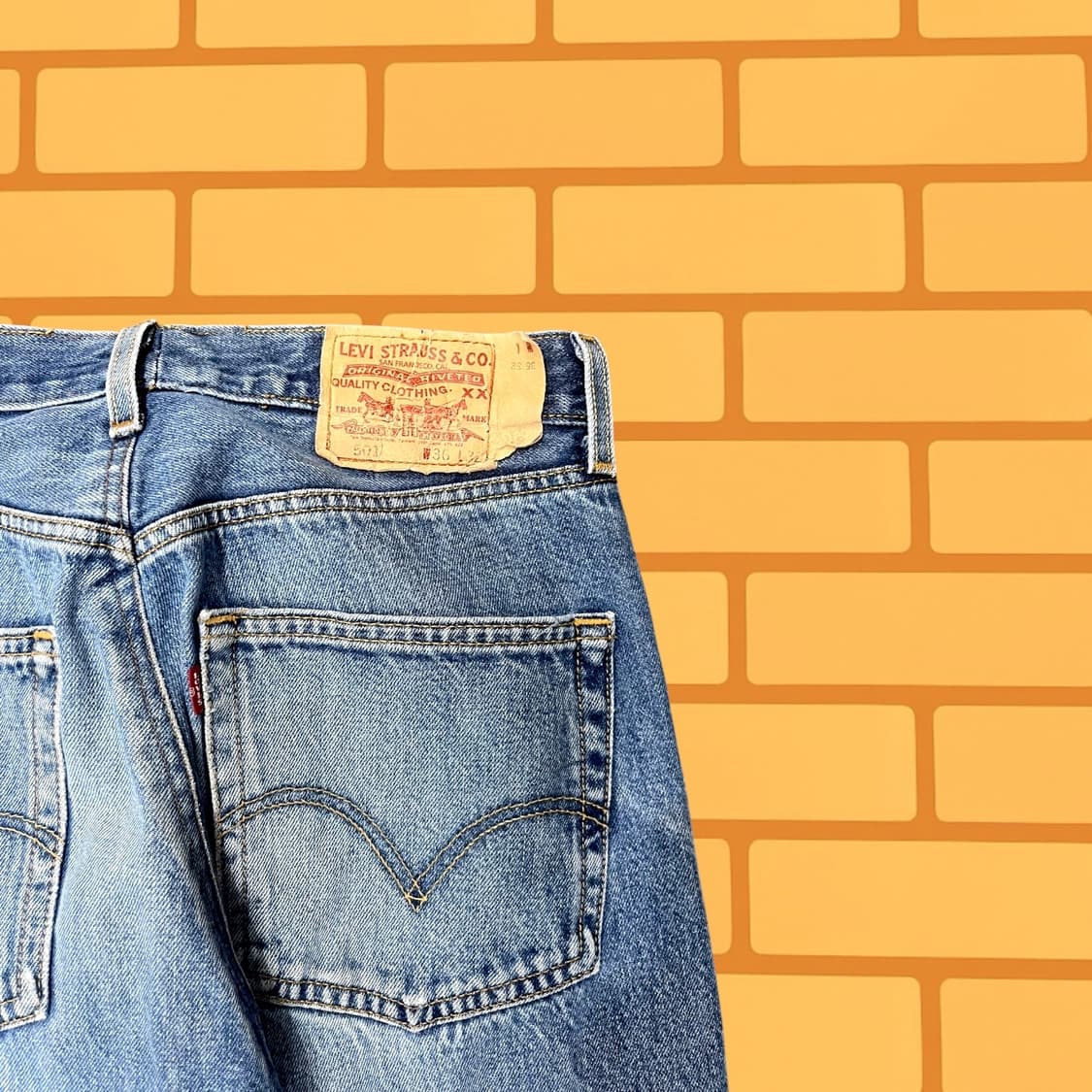 90s 리바이스 501 데님 팬츠 (33) 상품이미지4