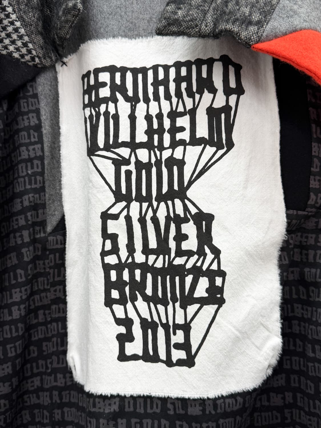 버나드 윌헴 지오메트릭 패치워크 울 케이프 코트 상품이미지7