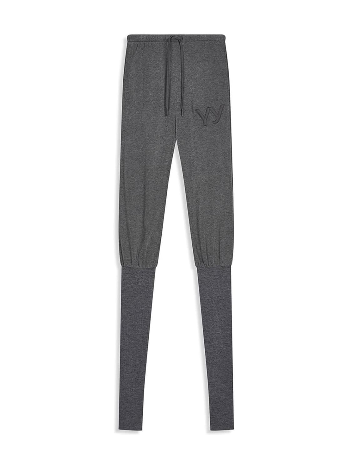 오픈와이와이 레이어드 니삭스 팬츠 차콜 S 상품이미지1