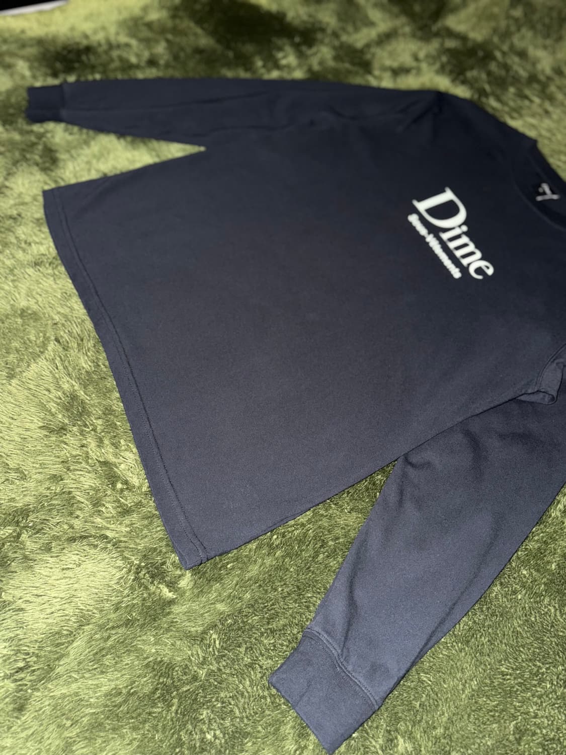 [M] Dime 다임 로고 프린트 릴렉스 핏 롱슬리브 티셔츠 블랙 상품이미지5