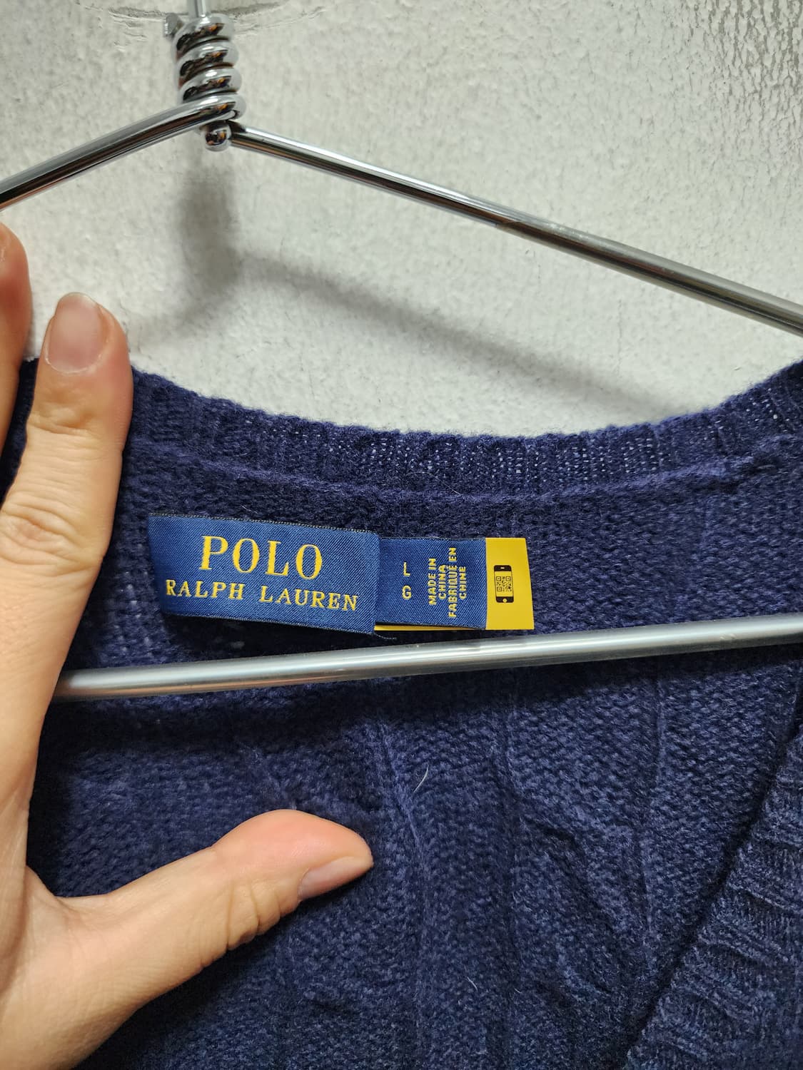 폴로 랄프로렌 캐시미어 꽈베기 브이넥 니트 상품이미지3