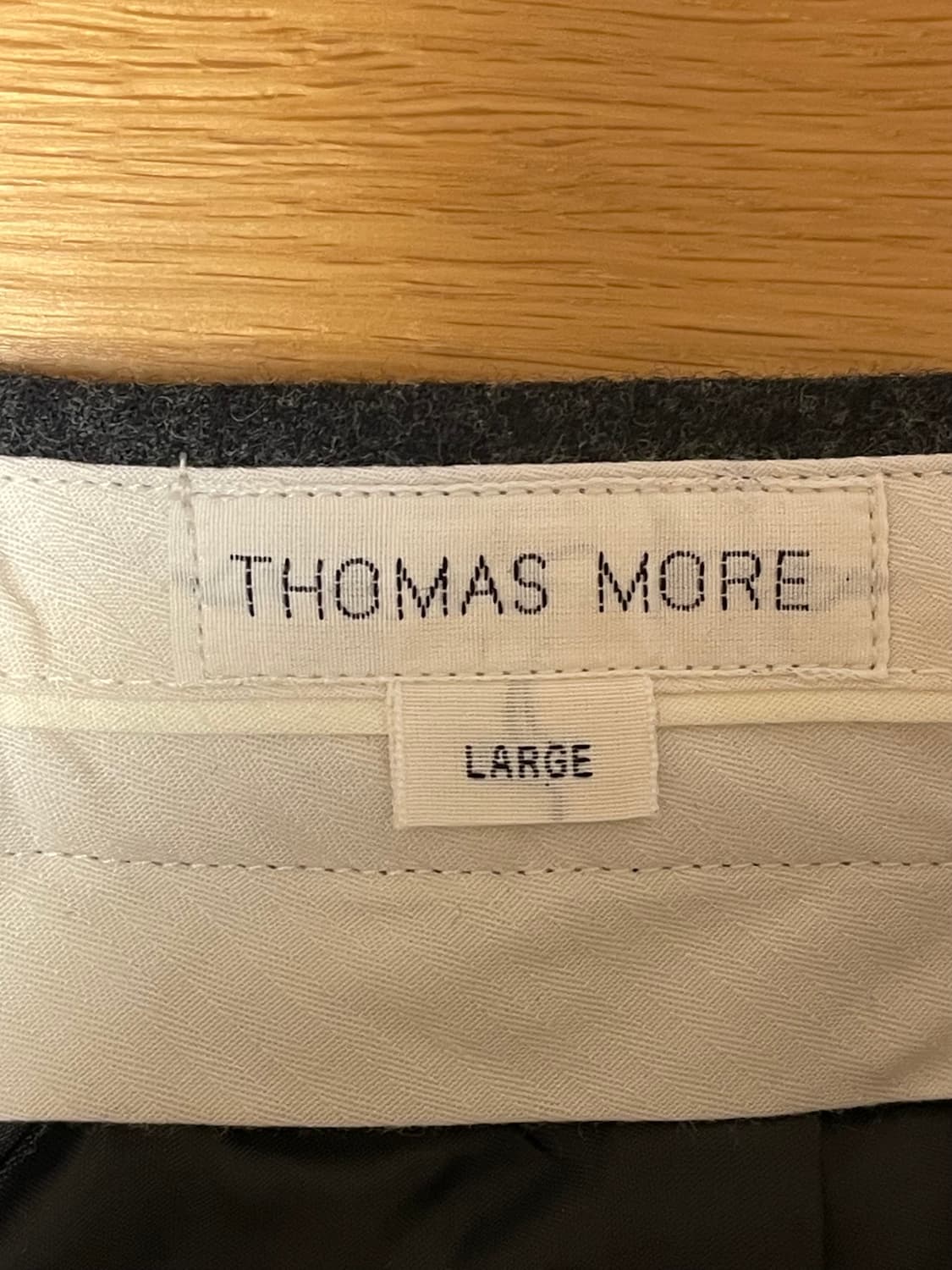 토마스모어 다크 그레이 와이드 울 슬랙스 상품이미지4