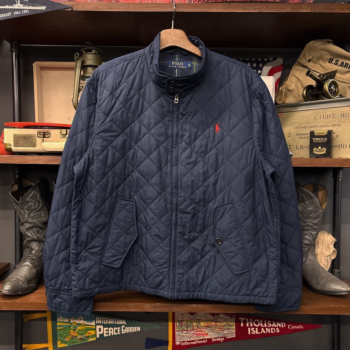 신형라벨 폴로 랄프로렌 다이아몬드 퀼팅자켓 프레피 타탄체크 안감 N836 상품이미지1