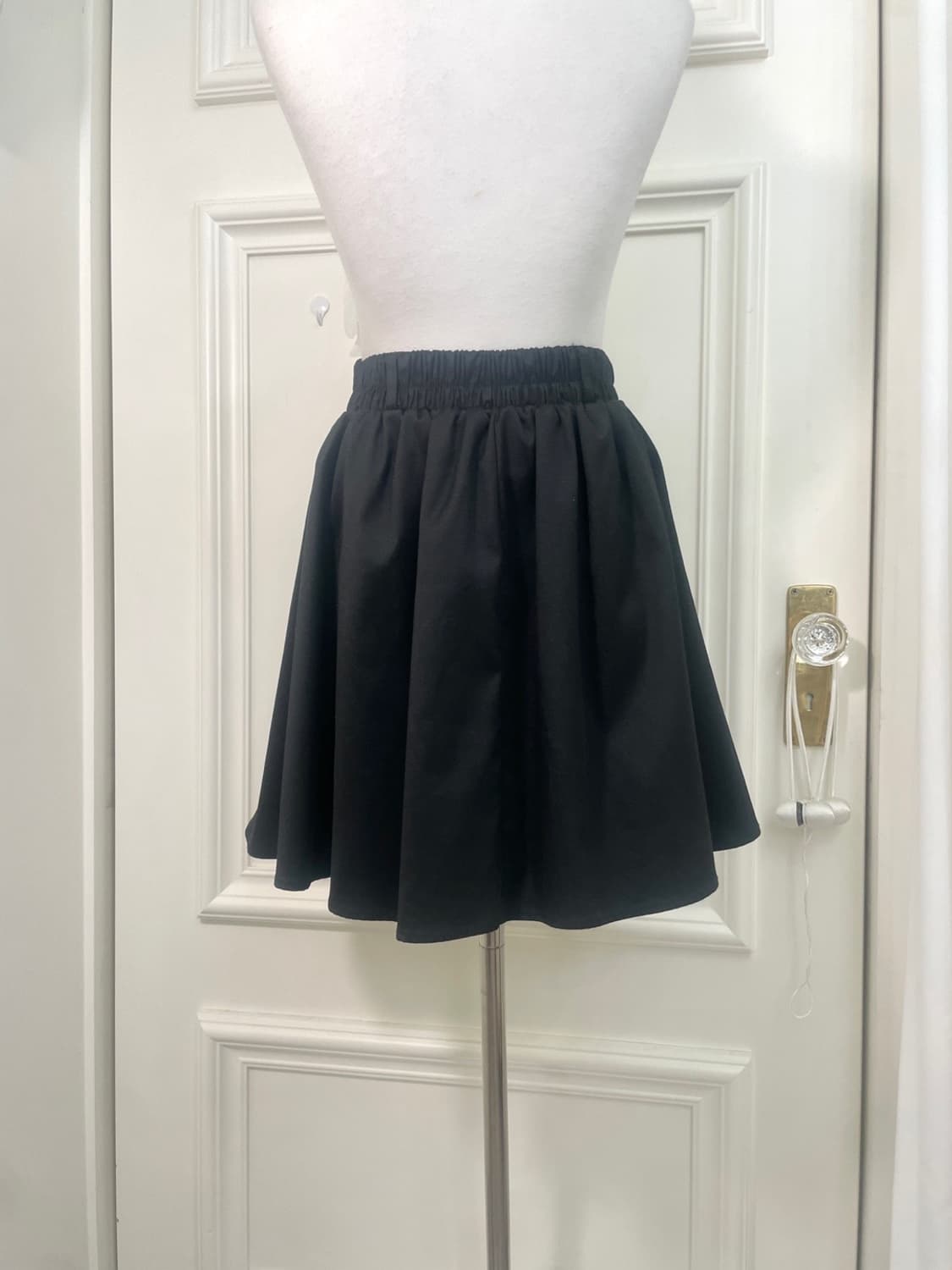 black pleats banding midi skirt(size-M) 상품이미지4