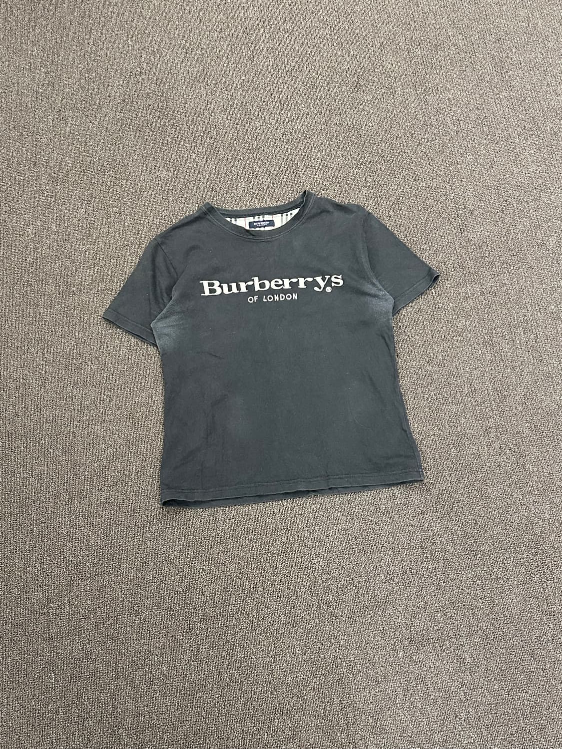 OS)Burberry vintage 여성 블랙 레터링 반팔 상품이미지1