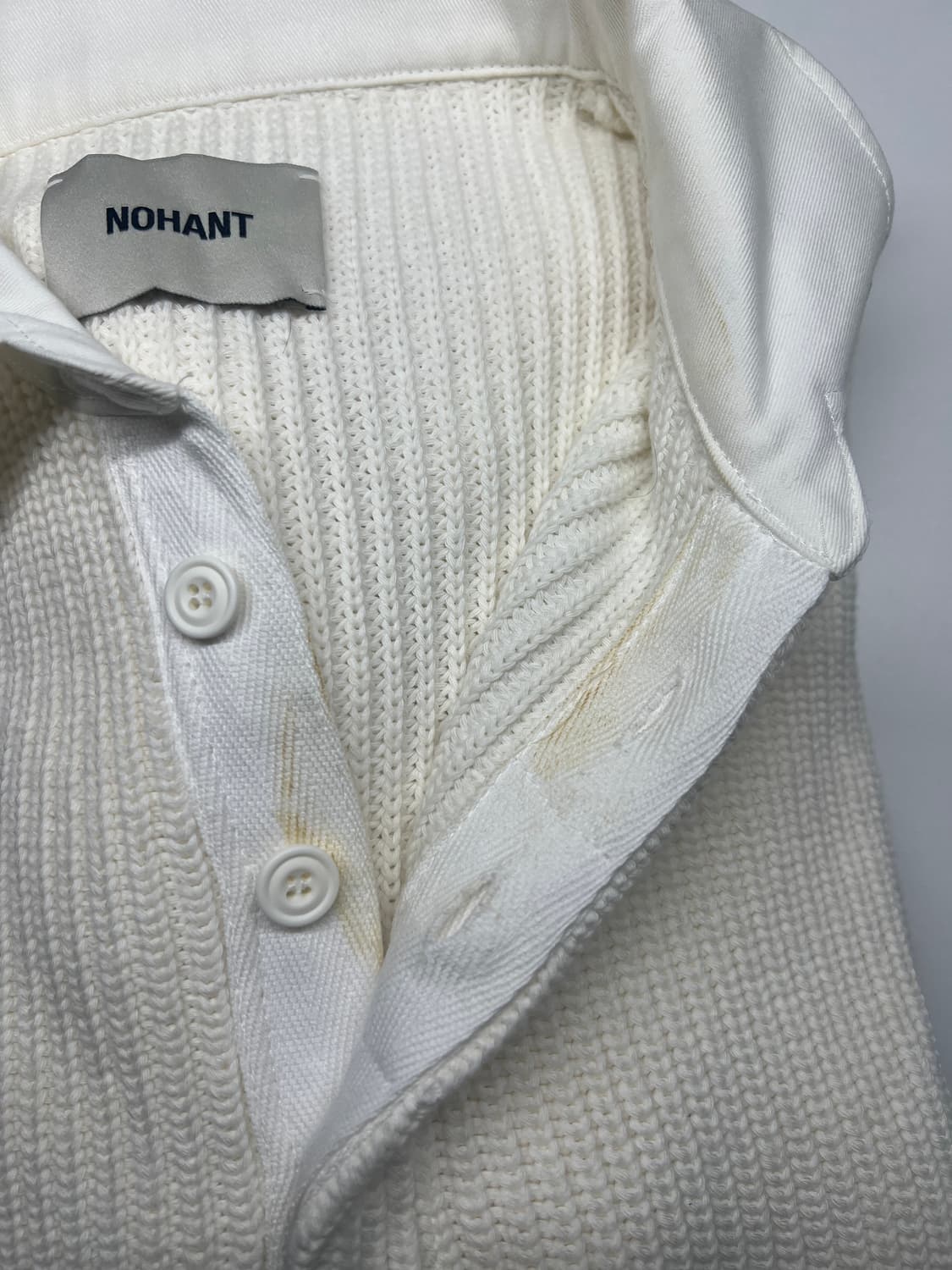 노앙 COLLAR COTTON KNIT IVORY 상품이미지2