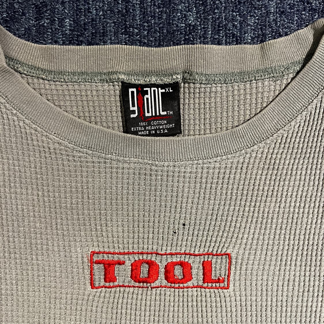 빈티지 90s TOOL 와플 롱슬리브 티셔츠 상품이미지3