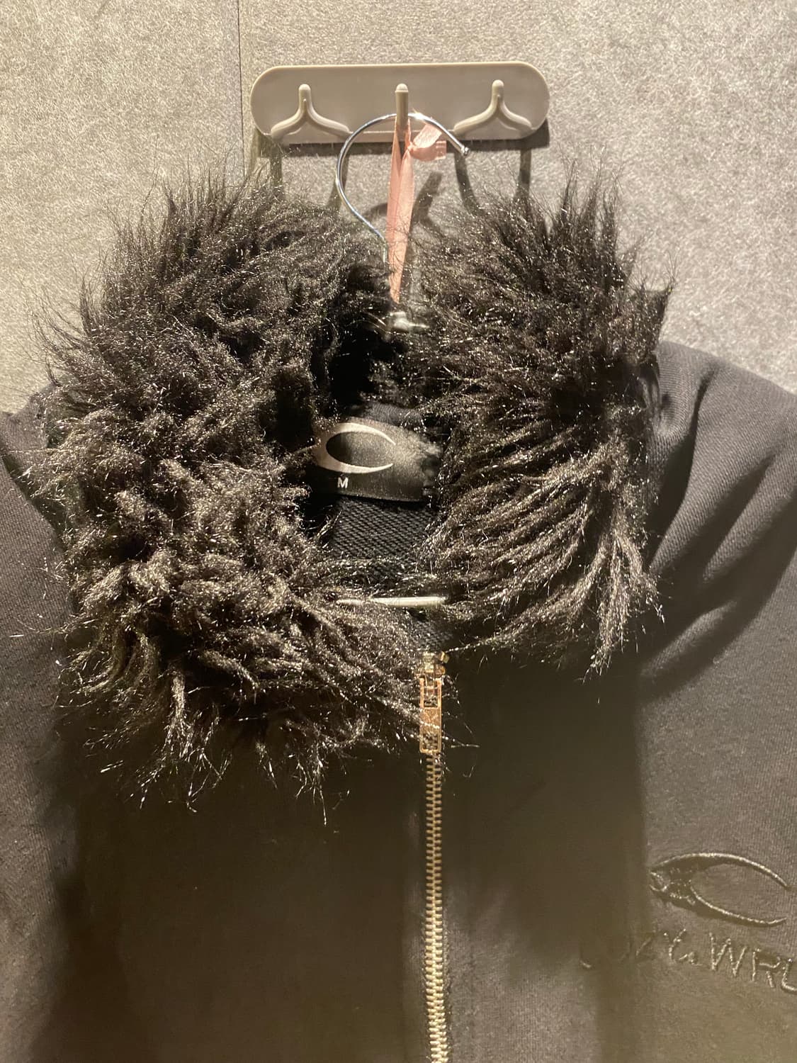 Cozyworldwide fur hood zipup crop blackM 상품이미지6