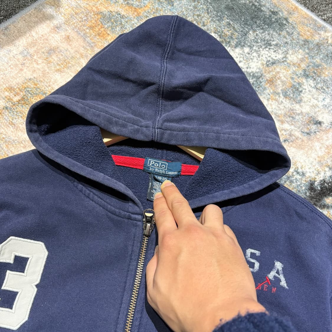 폴로 빅포니3 성조기 후드집업 상품이미지4