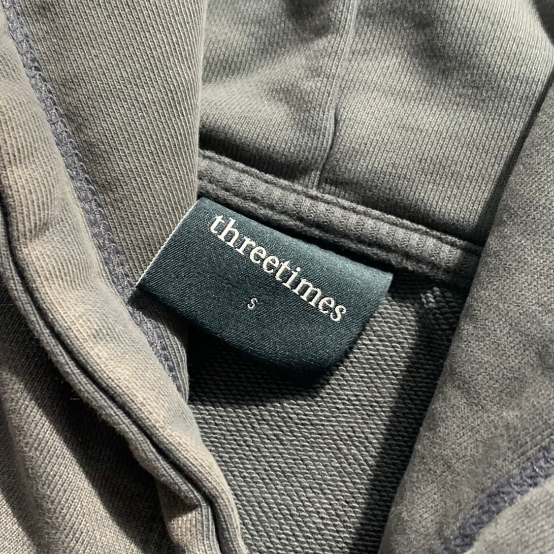 쓰리타임 페어리 핑거홀 크롭 후드티 상품이미지4