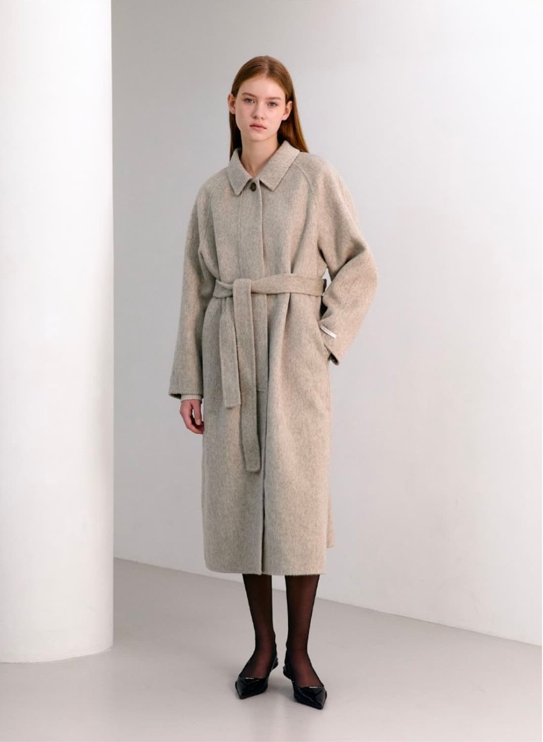 오브오브 carolyn raglan 캐롤린 핸드메이드 코트 오트밀 상품이미지1