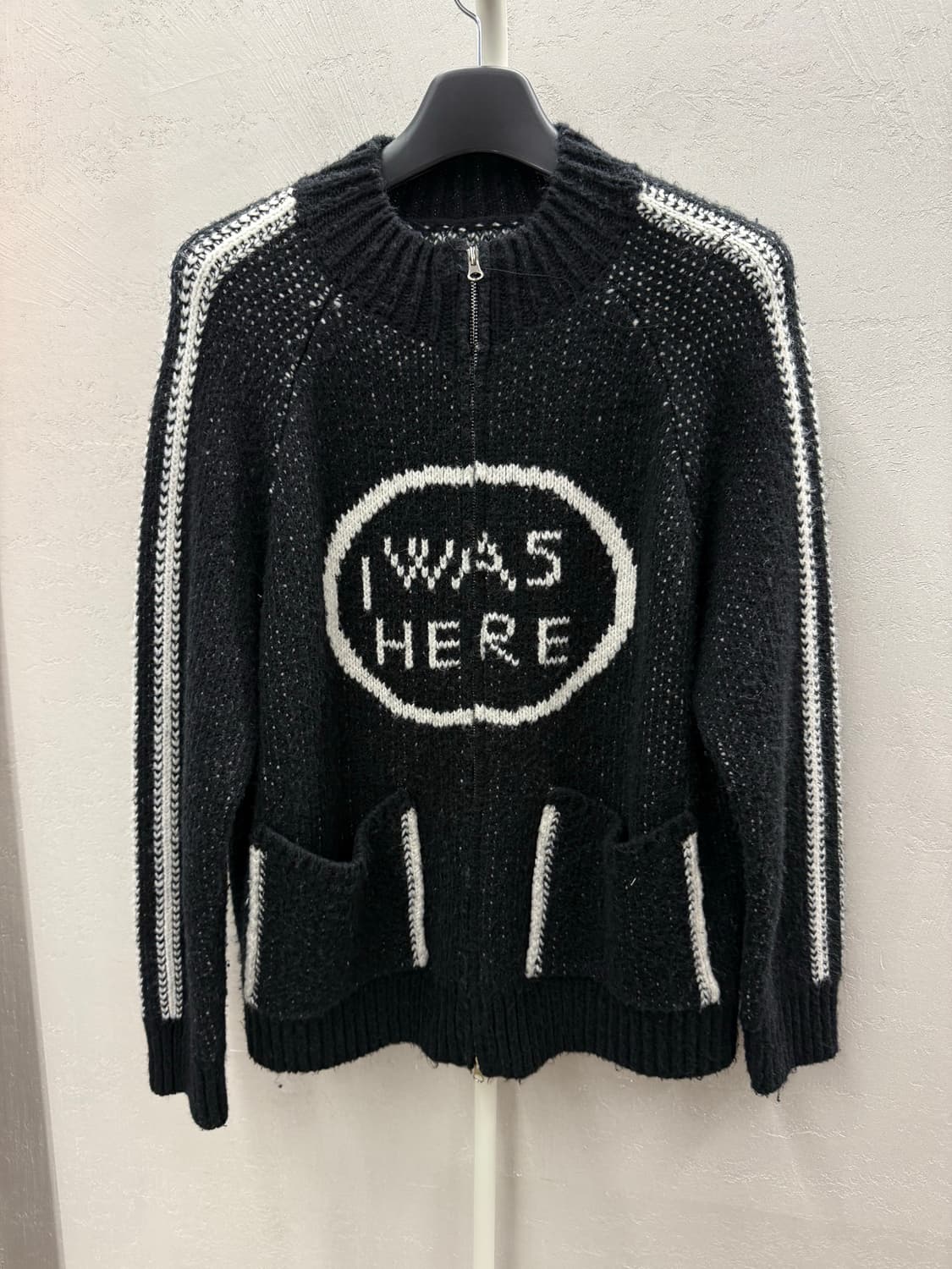 UNUSED.LAB 언유즈드랩 니트집업 블랙 FREE 상품이미지2