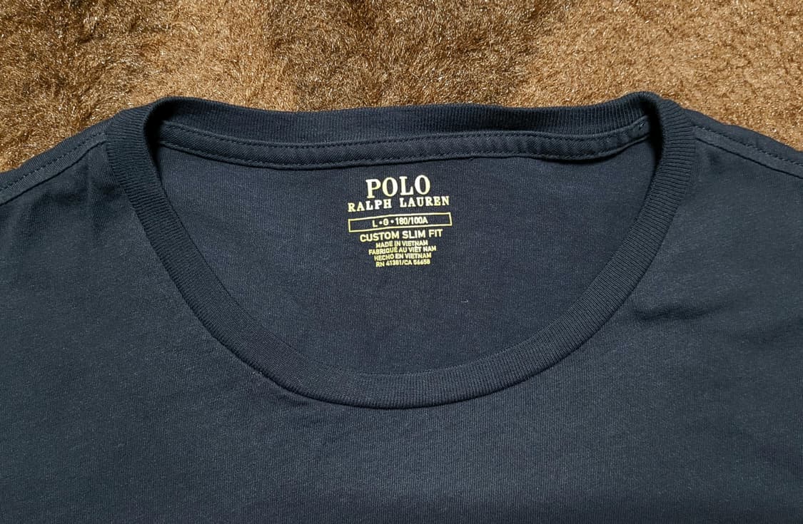 폴로 랄프로렌 남성용 블랙 라운드 티(L) 상품이미지3
