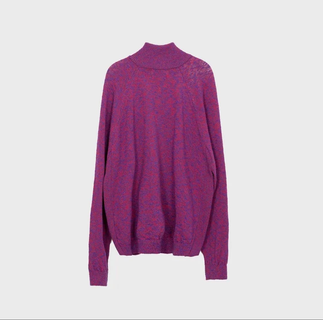 페블 니티드 집업 (레드-퍼플) 상품이미지2