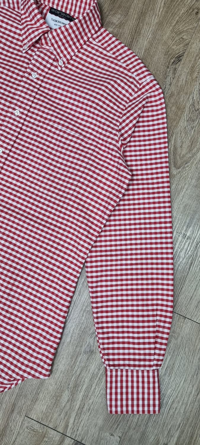 톰브라운 깅엄 레드 체크 셔츠 3size _ 남성, L 추천 상품이미지4