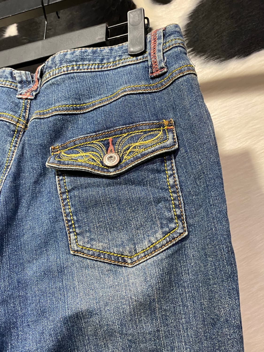 Japanese vtg 큐빅 버튼 디테일 부츠컷데님 상품이미지8