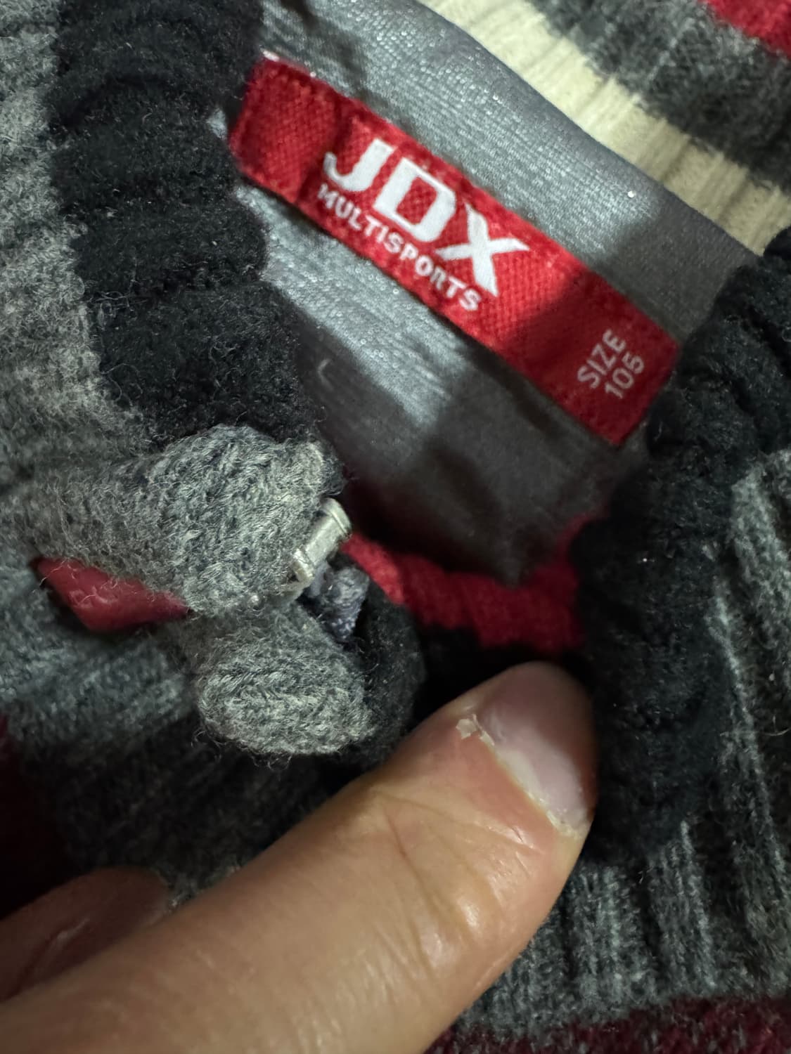 JDX 제이디엑스 배색 방풍 니트 울 집업 XL 상품이미지3