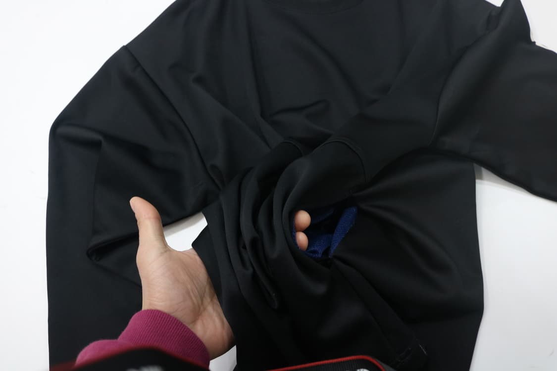 CAMP7 캠프세븐 백로고 엠보싱 기능성 블랙 롱 슬리브 (M) 상품이미지9