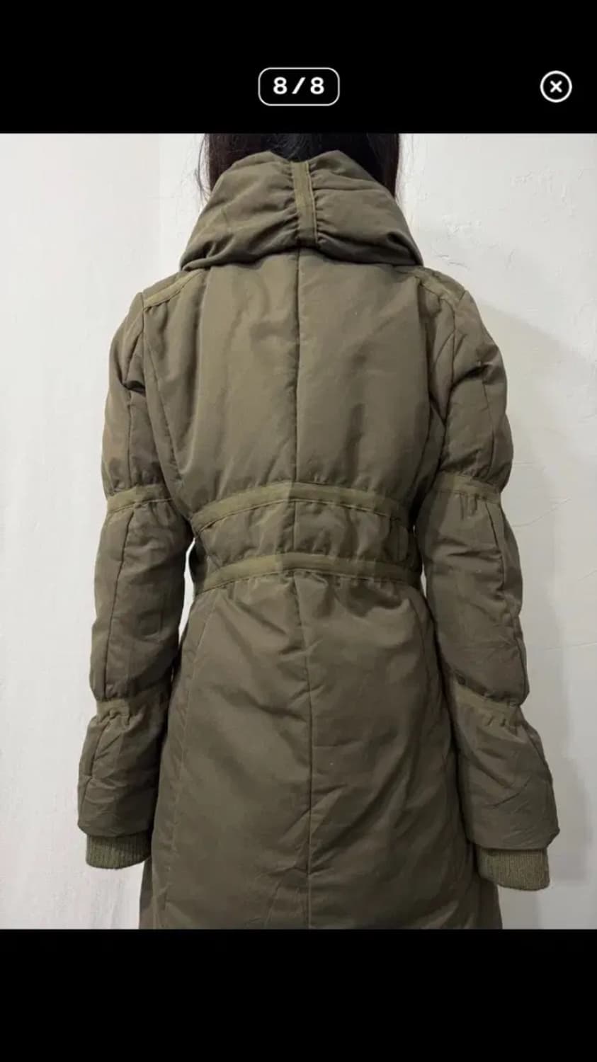 빈티지 카키 패딩 상품이미지8