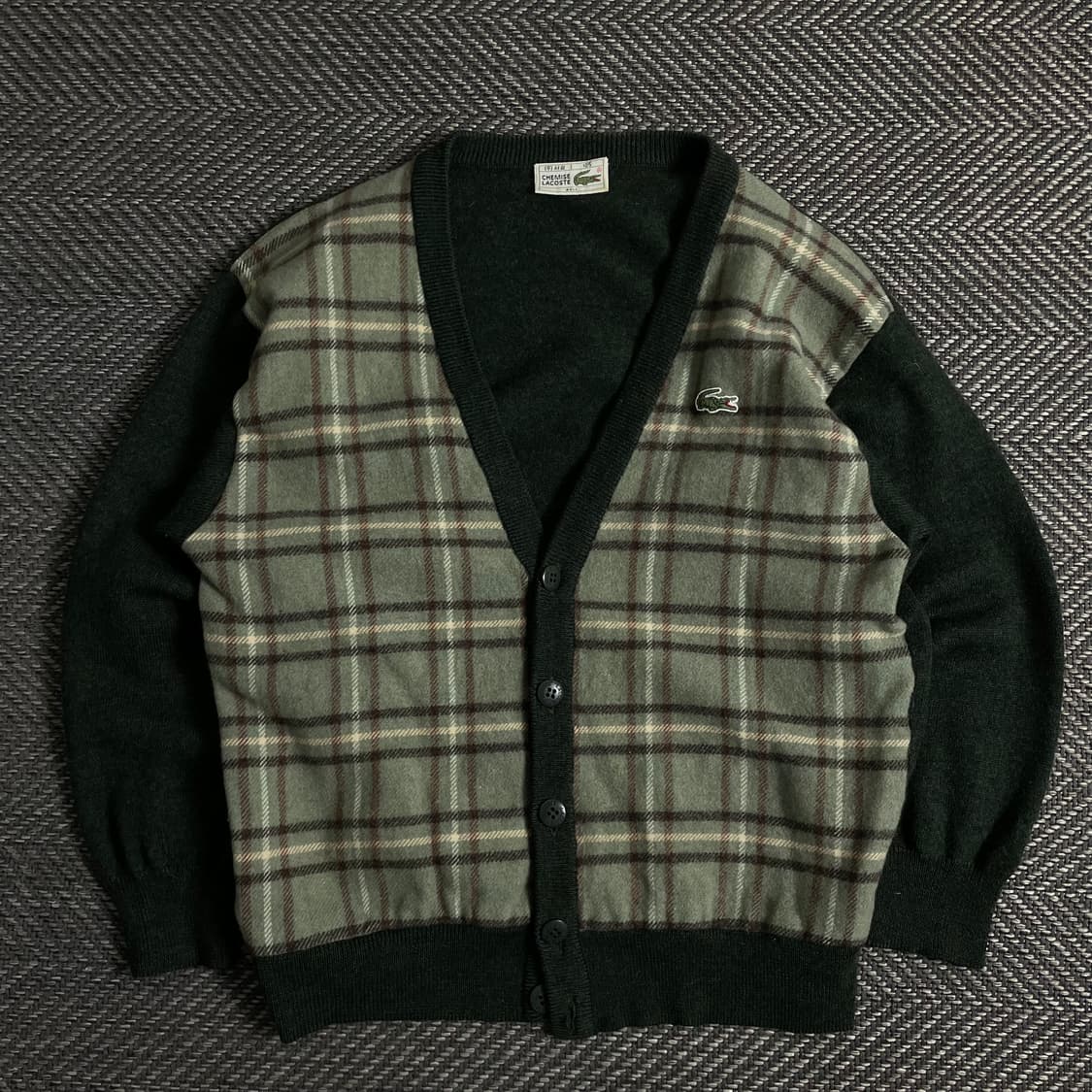 라코스테 아카이브 울 혼방 빈티지 체크 가디건y 3787 상품이미지2