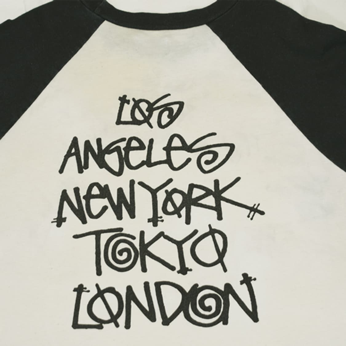 made in USA 00s stussy 빈티지래글런티셔츠 상품이미지5