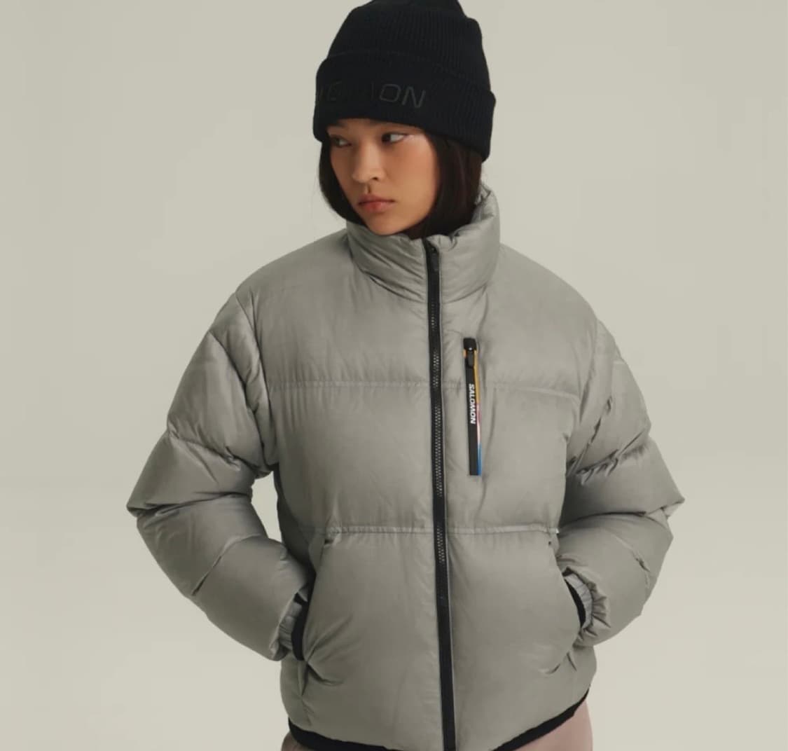 (M) 살로몬 컨투어 크롭 패딩 새제품 상품이미지2