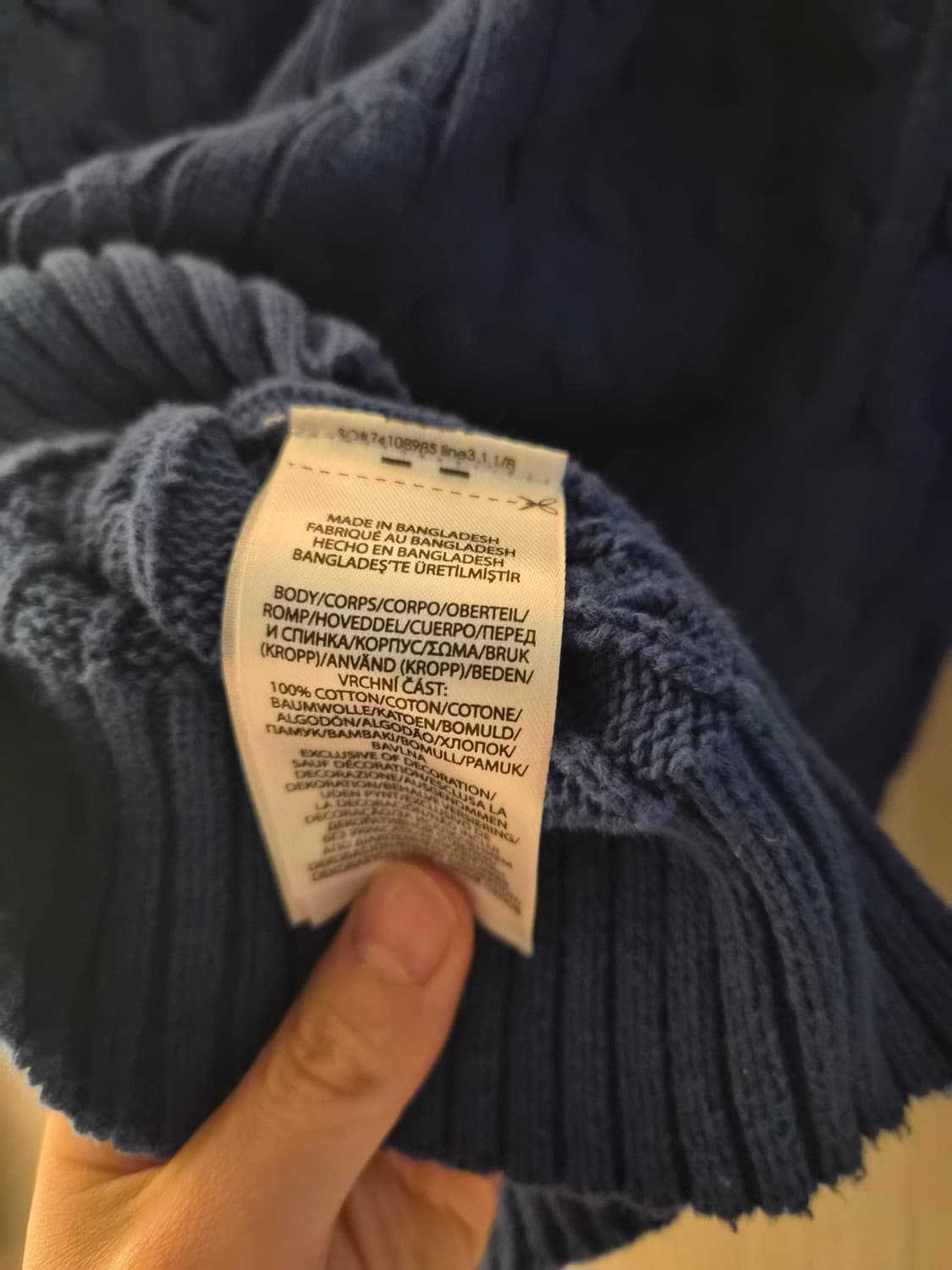 폴로 보이즈 케이블 니트 L (여성55) 상품이미지6