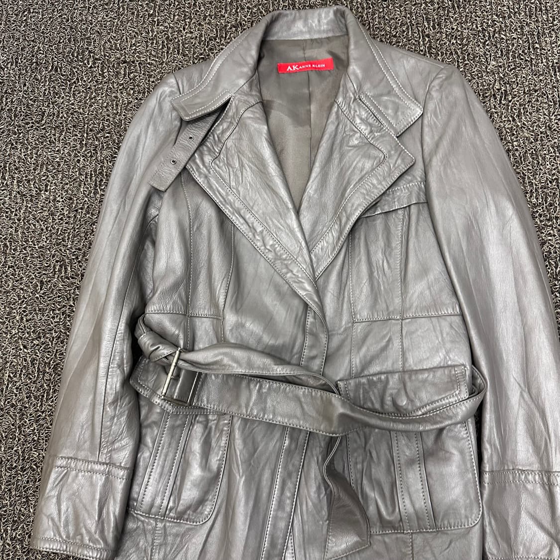 ANNE KLEIN 앤클라인 여성 양가죽 롱코트 자켓 88사이즈 상품이미지2