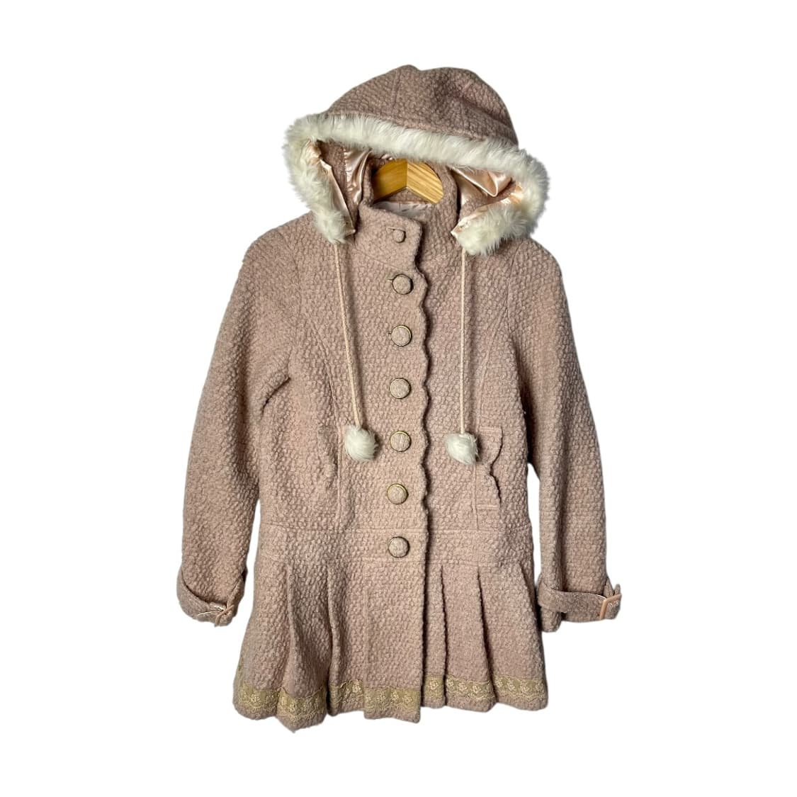 [LIZ LISA] 리즈리사 라떼갸루 히메갸루 폼폼 울 코트 상품이미지1